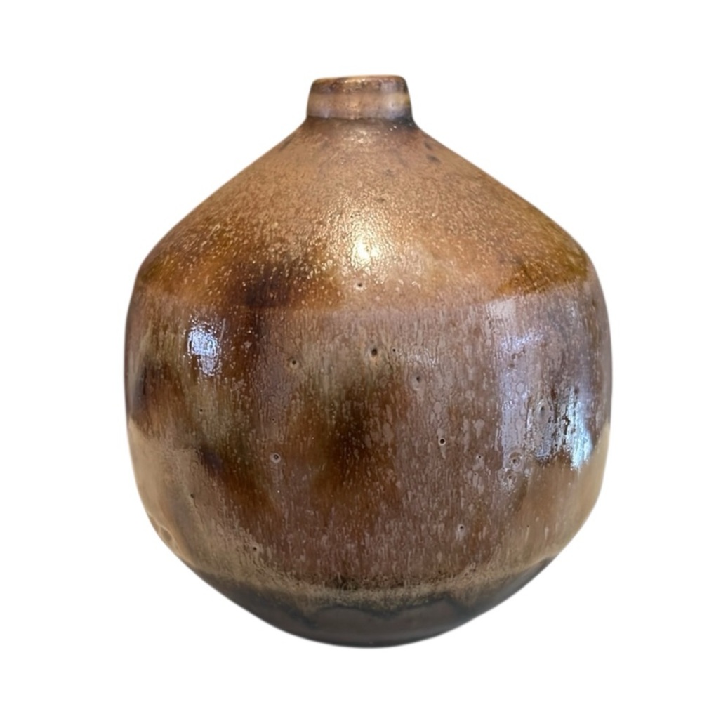 Hand Thrown Weed Pot Rustic/farmhouse, studio pottery raku